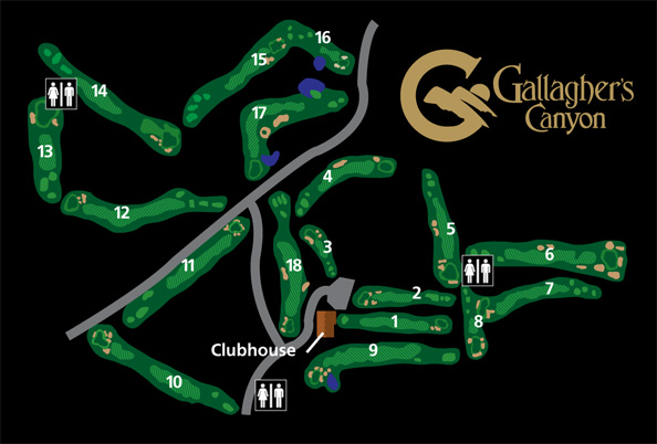 Gallagher's Canyon Course Overview Map