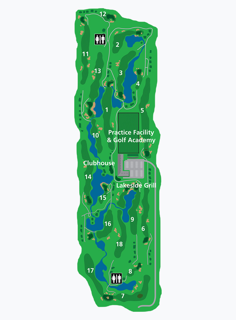 Mayfair Lakes Course Overview Map